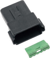 12-WIRE BLACK DEUTSCH RCPTCL & WDGLCK HD# 72109-94BK | DR-12B