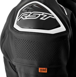 S1 D3O LEATHER JACKET BLK/WHI 4X