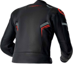 S1 D3O LEATHER JACKET BLK/GRY/RED XL