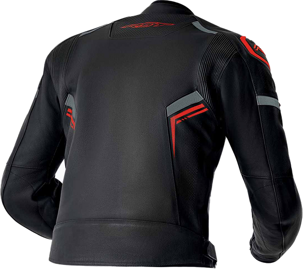 S1 D3O LEATHER JACKET BLK/GRY/RED