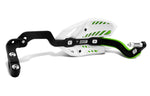 CRM WRAP AROUND HANDGUARDS 1-1/8" CLAMP - WHITE/GREEN
