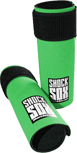 SHOCK SOX  6"  GREEN UPSIDE DOWN FORKS