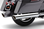 909-TWINS 4" SLIP-ONS CHROME FLH/FLT 17-25