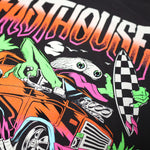 PITTED SS TEE BLACK NEON
