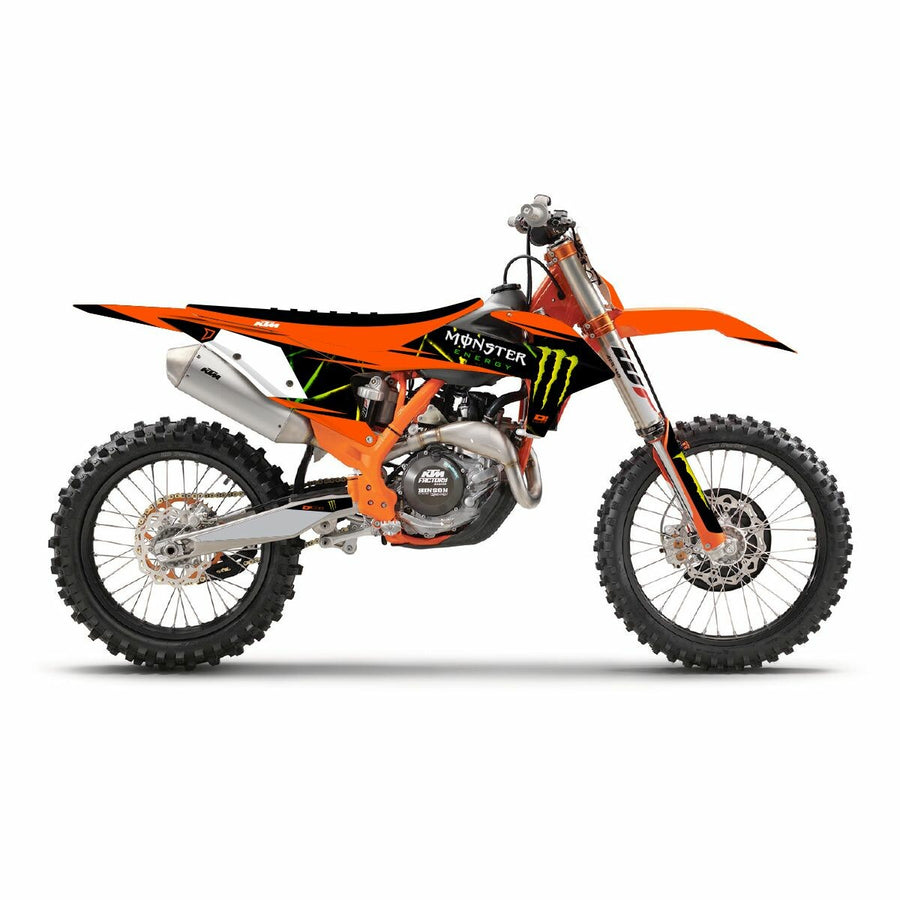 CMPLT KIT MONSTER ENERGY SLASH WHITE BG | 20-30-131