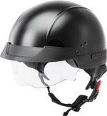 HH-75 HALF HELMET BLACK LG
