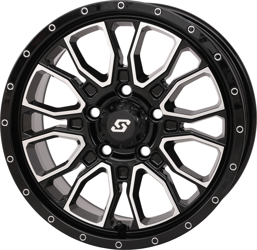 FUSION WHEEL 15X7 5+2 5/4.5 GLOSS BLK/MACHINED | 570-9109