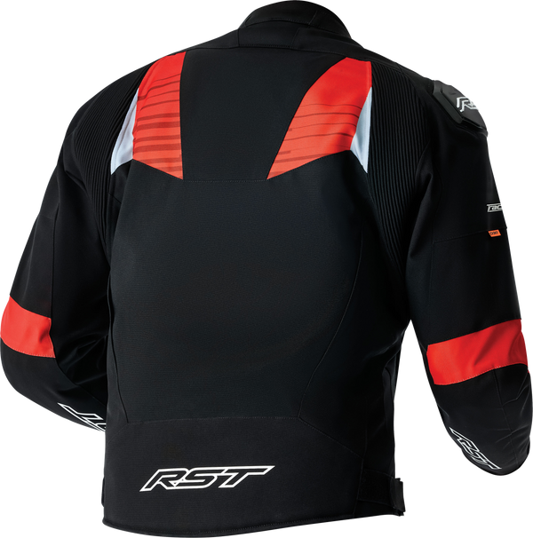 TRACTECH EVO D3O JACKET BLACK/FLO RED TEXTILE