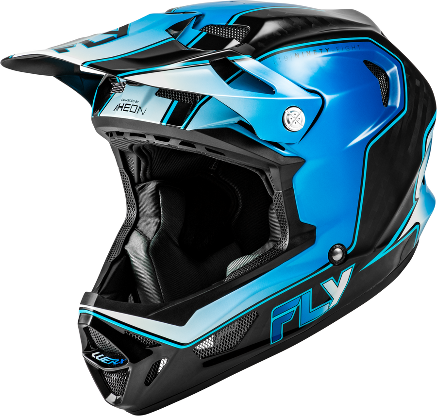 WERX-R FLOW CARBON HELMET BLACK CARBON/BLUE/WHITE MD