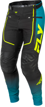 YOUTH RAYCE BICYCLE PANTS TEAL/BLACK/LIME SZ 18
