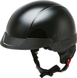 HH-75 HALF HELMET BLACK LG