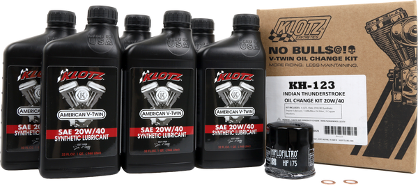 INDIAN THUNDERSTROKE 6QT SYNTHETIC OIL CHANGE KIT | KH-123