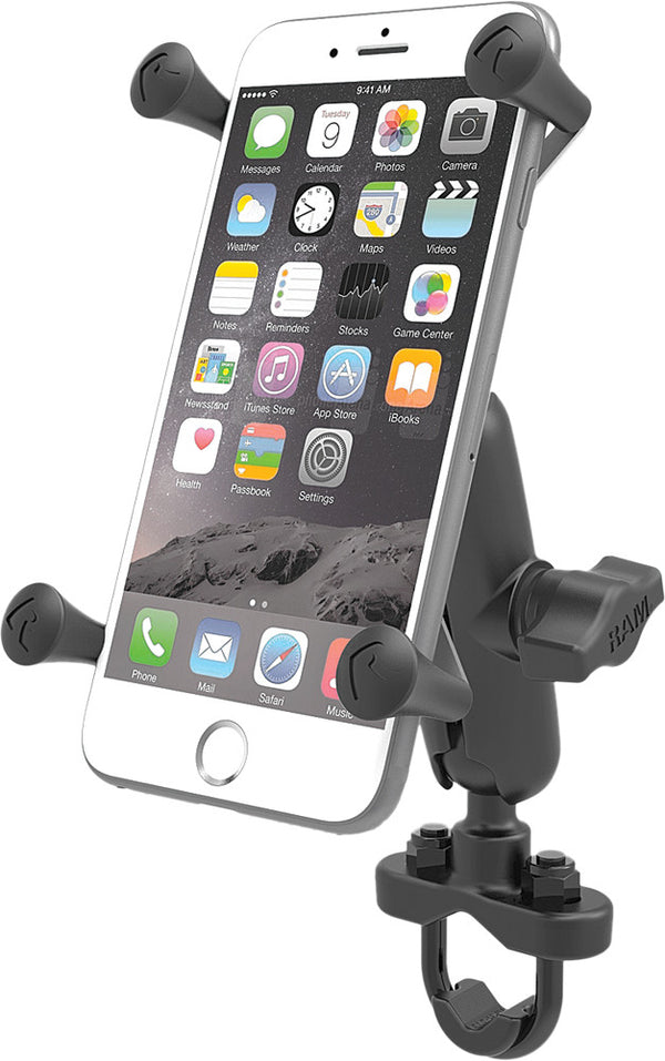 HANDLEBAR RAIL MOUNT W/U-BOLT BASE & X-GRIP LARGE CRADLE