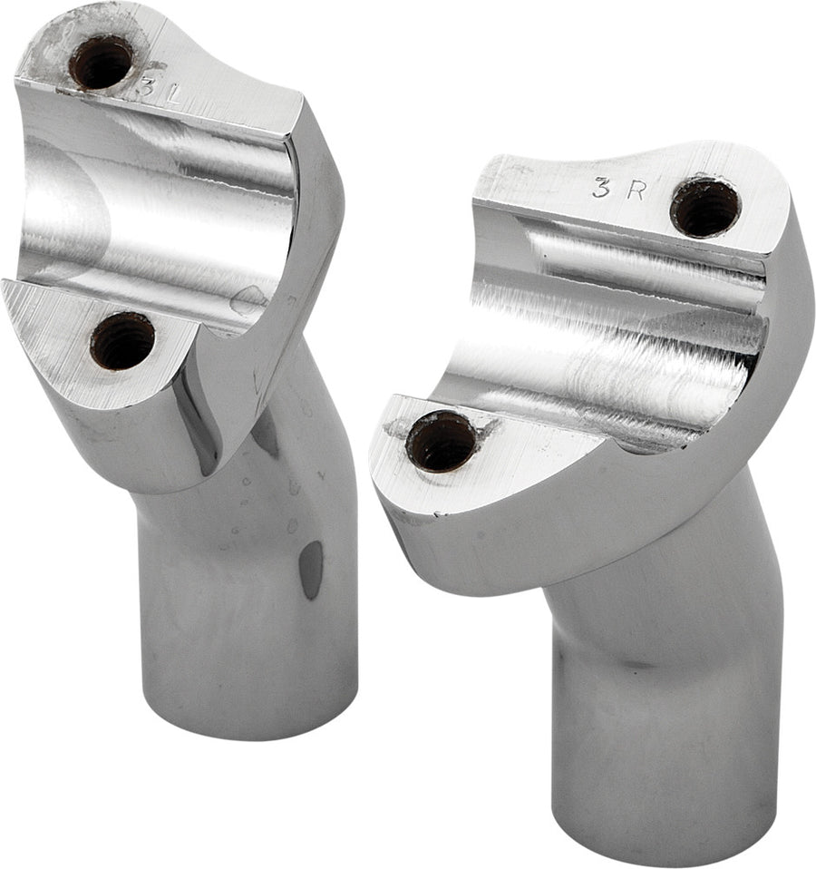 H-BAR RISERS 3.5" PULLBACK CHROME