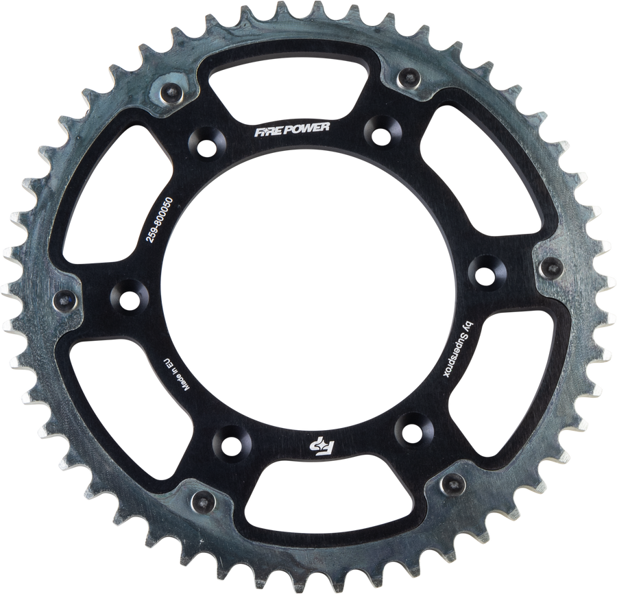 REAR SPROCKET HYBRID 50T BLK/SIL | FPH-8000-50-BLK