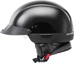 HH-75 HALF HELMET BLACK LG