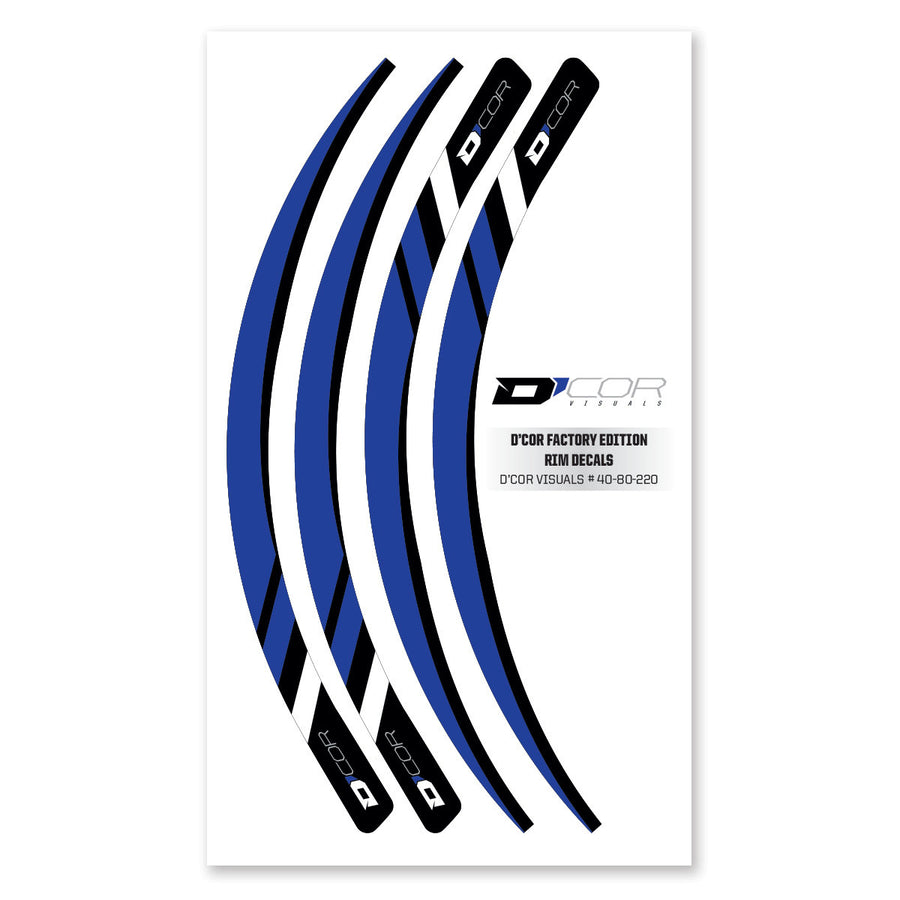 RIM DECALS BLUE 4 PC SET BLU RIM DECALS 4 PC SET