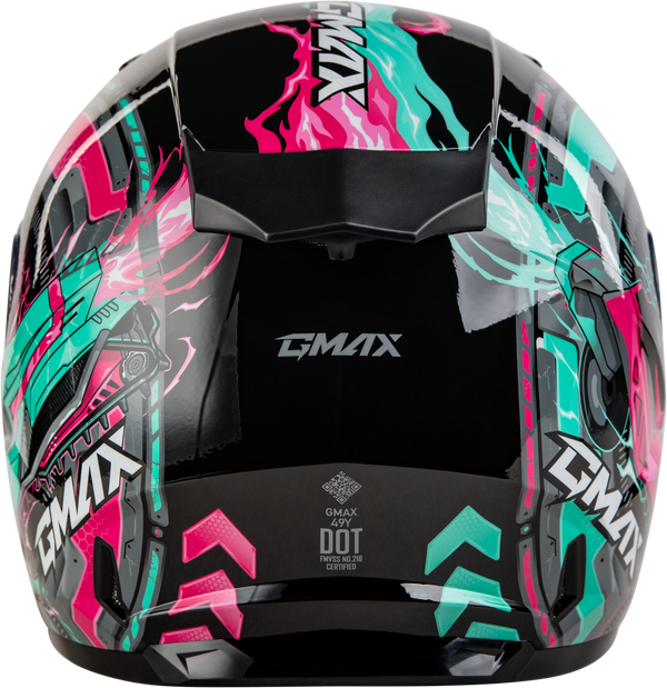 GM-49Y CHARGE HELMET BLACK/PINK/AQUA