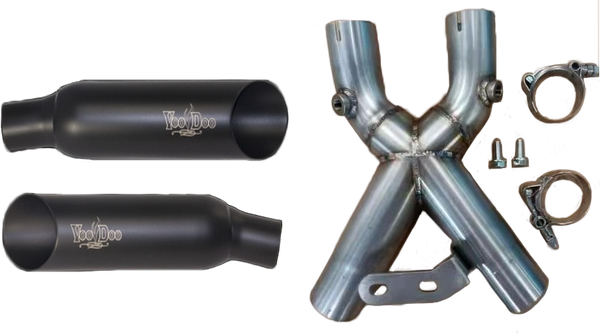 SHORTY DUAL MUFFLER BLACK BUSA