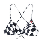 WM TRIP BIKINI TOP BK/WT