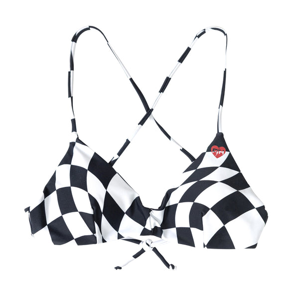 WM TRIP BIKINI TOP BK/WT