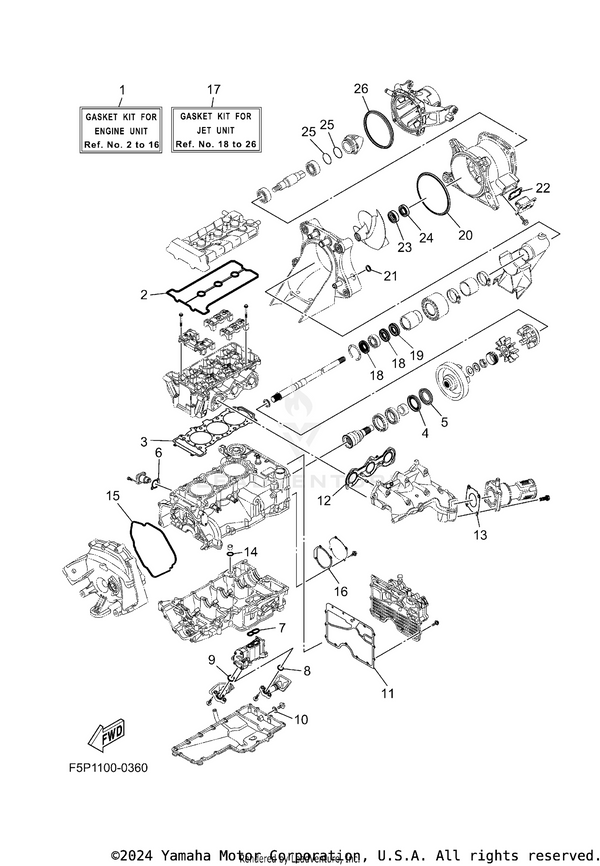 GASKET, TENSIONER CASE | 2C0-12213-00-00