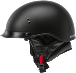 HH-65 HALF HELMET FULL DRESSED MATTE BLACK XL