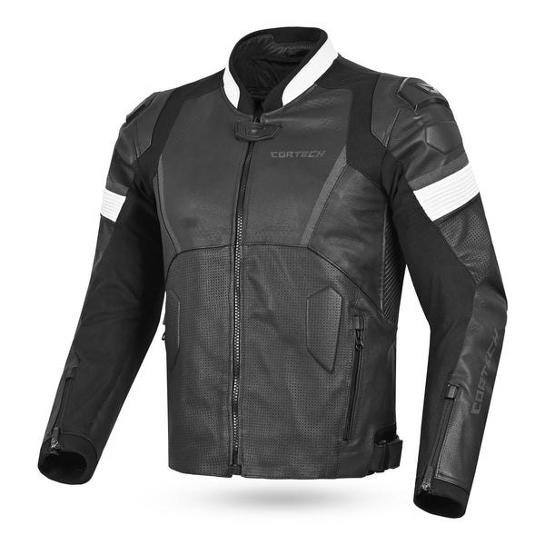 REVO LTHR JACKET BLK/WHT