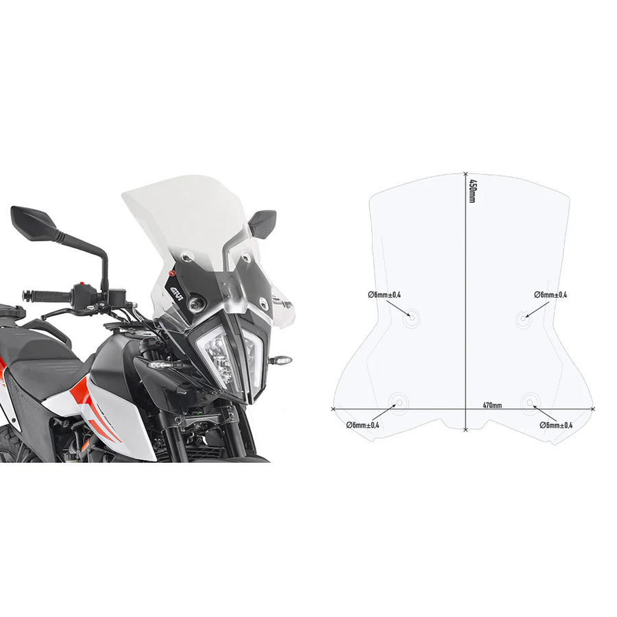 WINDSHIELD SPECIFIC CLEAR KTM | 7710DT