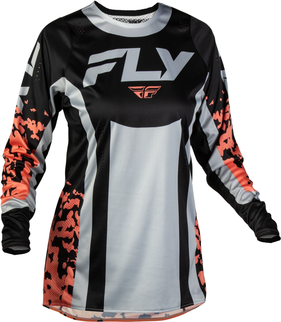 WOMEN'S LITE FLAKE JERSEY BLACK/LIGHT GREY/CORAL