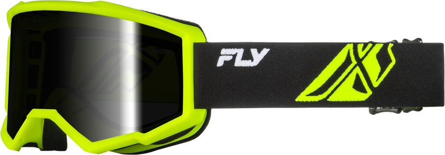 FOCUS GOGGLE BLACK/HI-VIS W/DARK SMOKE HYDROPHOC LENS | 37-51169