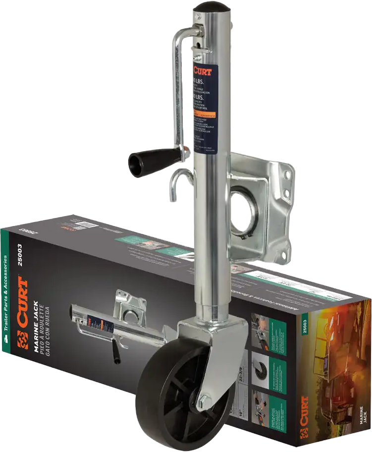 MARINE TRAILER JACK 6" WHEEL  1000 LBS  10" TRAVEL | 25003