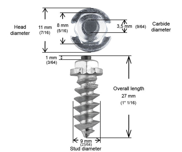 1"-25MM SHOULDER SCREW STUDS QTY 200 | SS-25200
