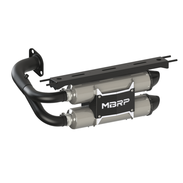 DUAL STACKED SLIP-ON SYSTEM W/ PERFORMANCE MUFFLER BLK TIP | AT-9110PT