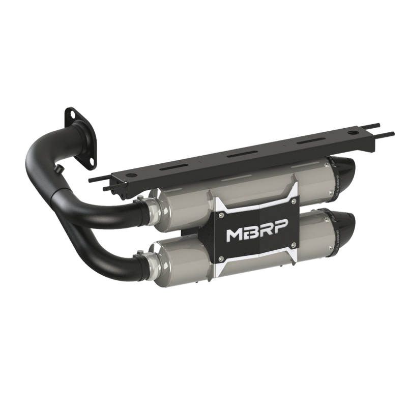 DUAL STACKED SLIP-ON SYSTEM W/ PERFORMANCE MUFFLER BLK TIP | AT-9110PT
