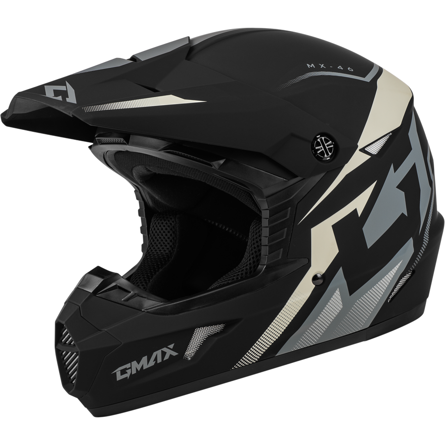 MX-46 COMPOUND HELMET MATTE BLACK/GREY/WHITE LG