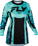WOMEN'S LITE FLAKE JERSEY AQUA/TEAL/BLACK