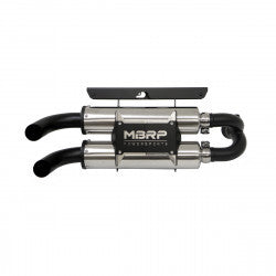 DUAL STACKED SLIP-ON SYSTEM W/ PERFORMANCE MUFFLER BLK TIP | AT-9516PT