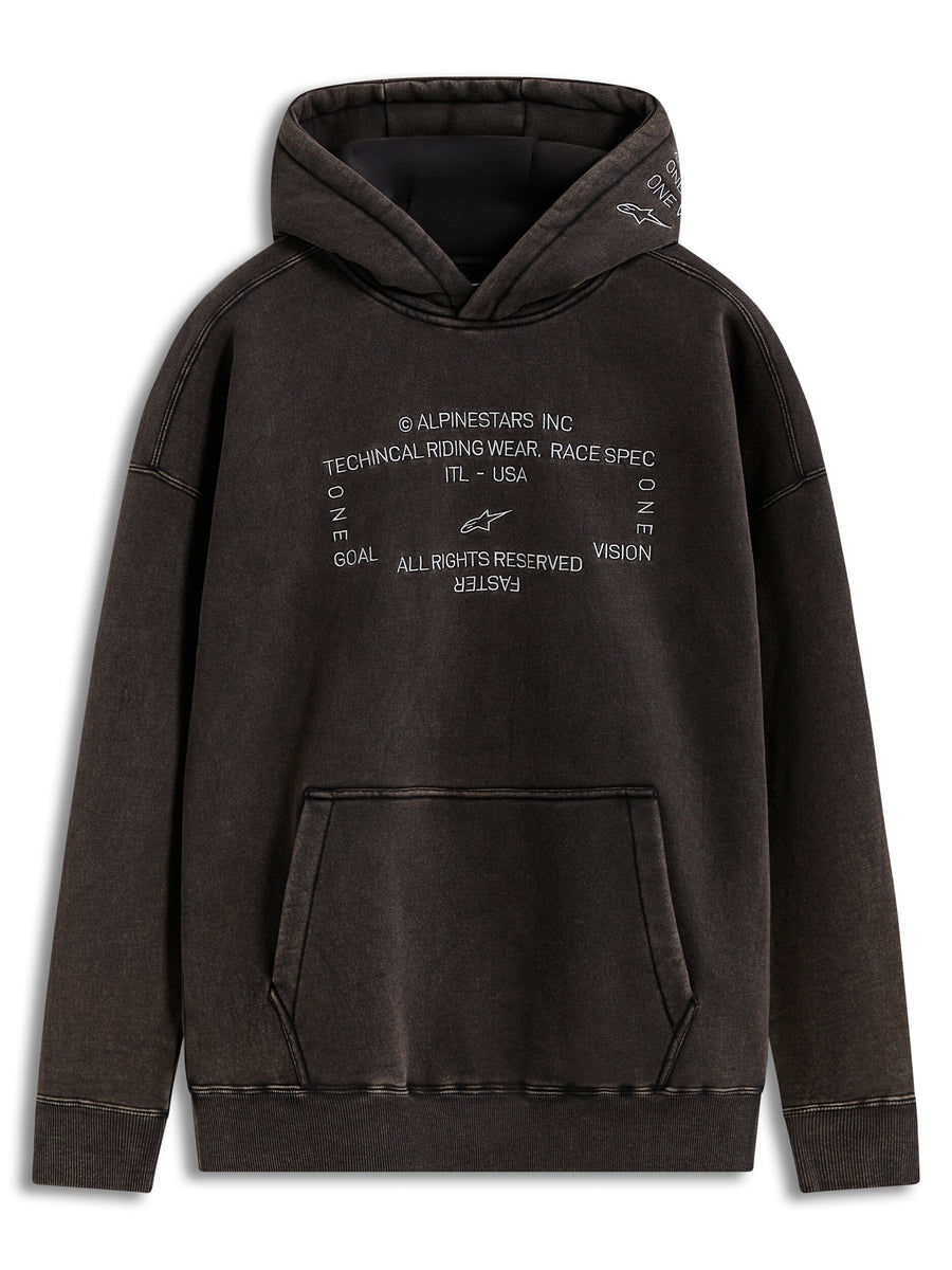 INFINITE WASHED OVRSIZD HOODIE WASHED BLACK