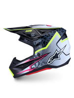 S-M7 BLASTER HELMET ECE06/DOT BLK/GRY/WH/YLLW FLUO GLSY 2X