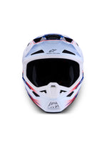 S-M7 BLASTER HELMET ECE06/DOT WHT/BLUE/RED GLOSSY 2X