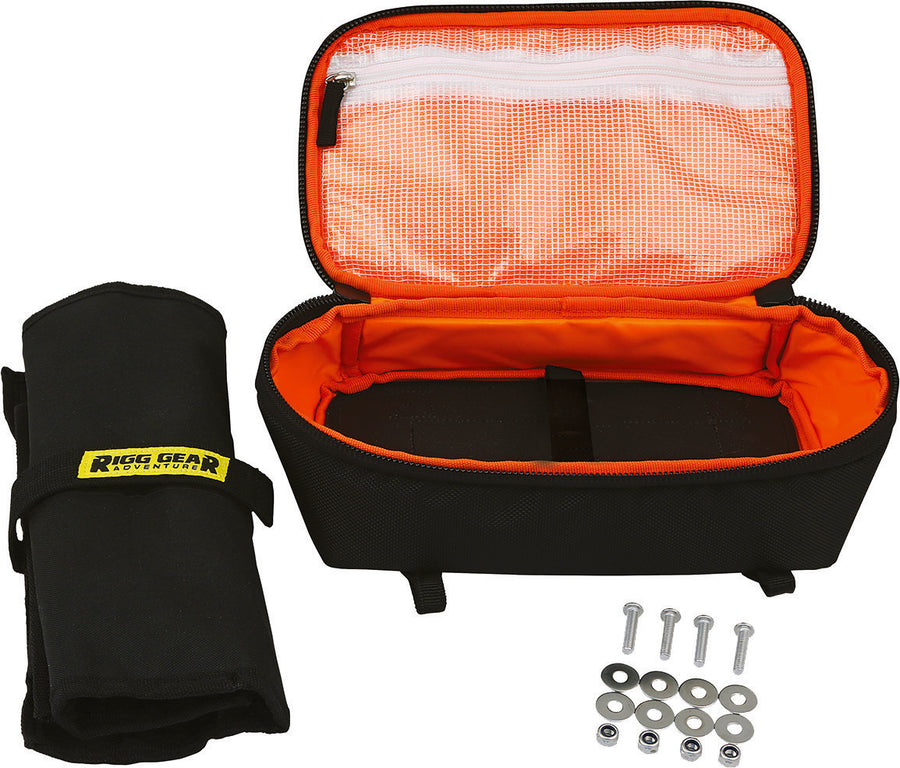 REAR FENDER BAG WITH TOOL ROLL 3L BLACK | RG-025R
