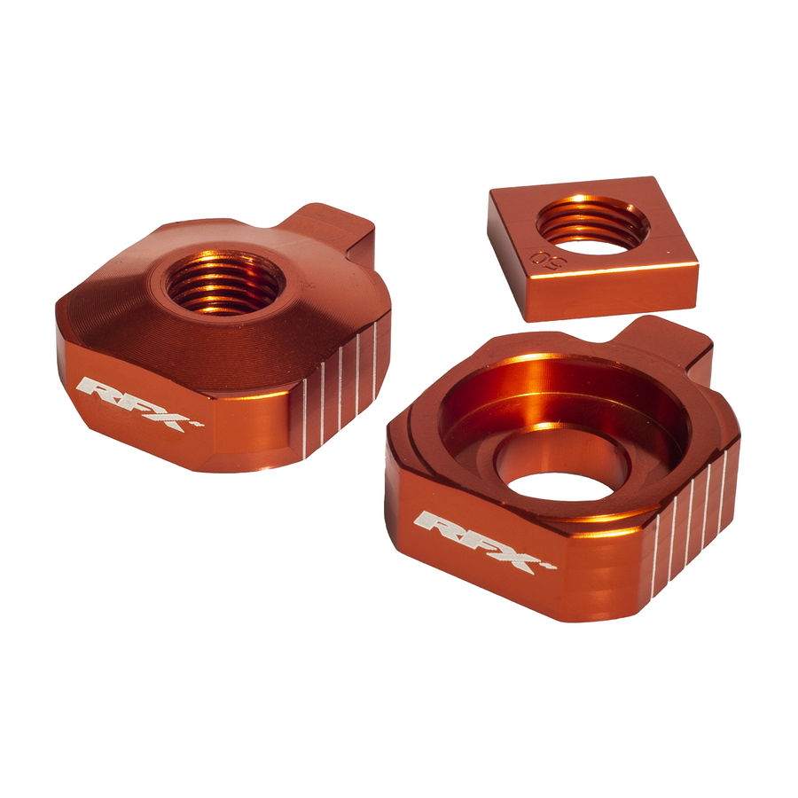 REAR AXLE BLOCKS ORANGE KTM/HUSQ/GAS | FXAB 50400 99OR