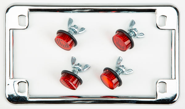 License Plate Frame w/Reflectors