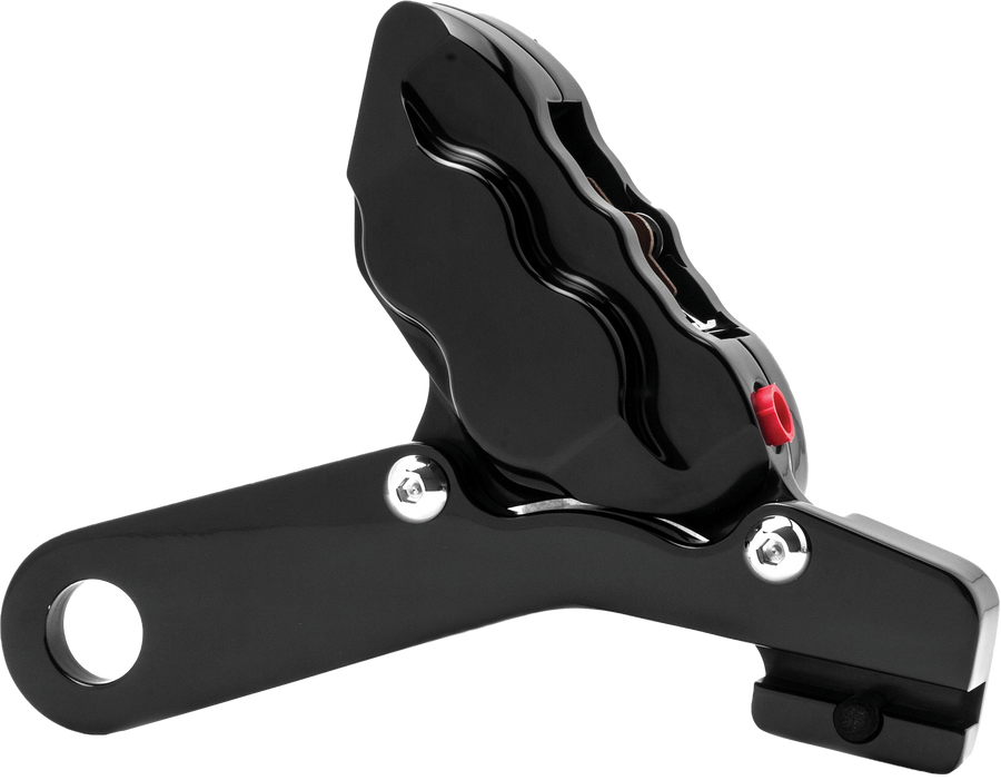 4 PIST REAR CALIPER KIT BLACK 25MM FLT 08-UP