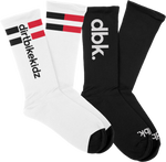BASIC SOCK 2 PACK WHITE/BLACK | AC-BASICS2PK-SOCK