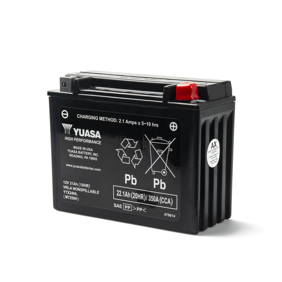 Can-Am On-Road Yuasa Battery - YTX24HL - AGM, Factory Activated*