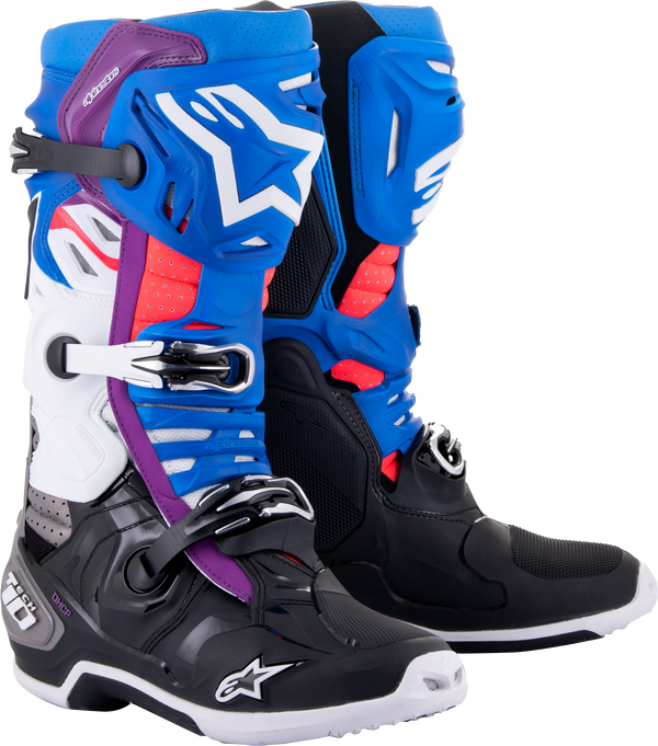 TECH 10 SUPERVENTED BOOTS BLK/ENAMEL BLU/PUR/WHT SZ 7 | 2010520-1792-7