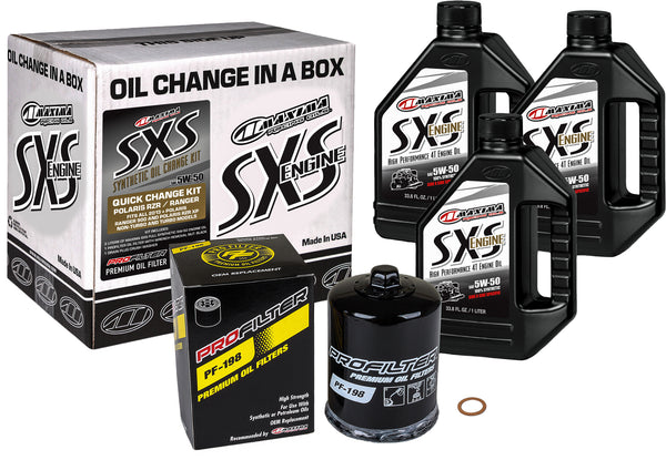 SXS OIL QUICK CHANGE KIT 5W50 WITH BLACK OIL FILTER | 90-189013