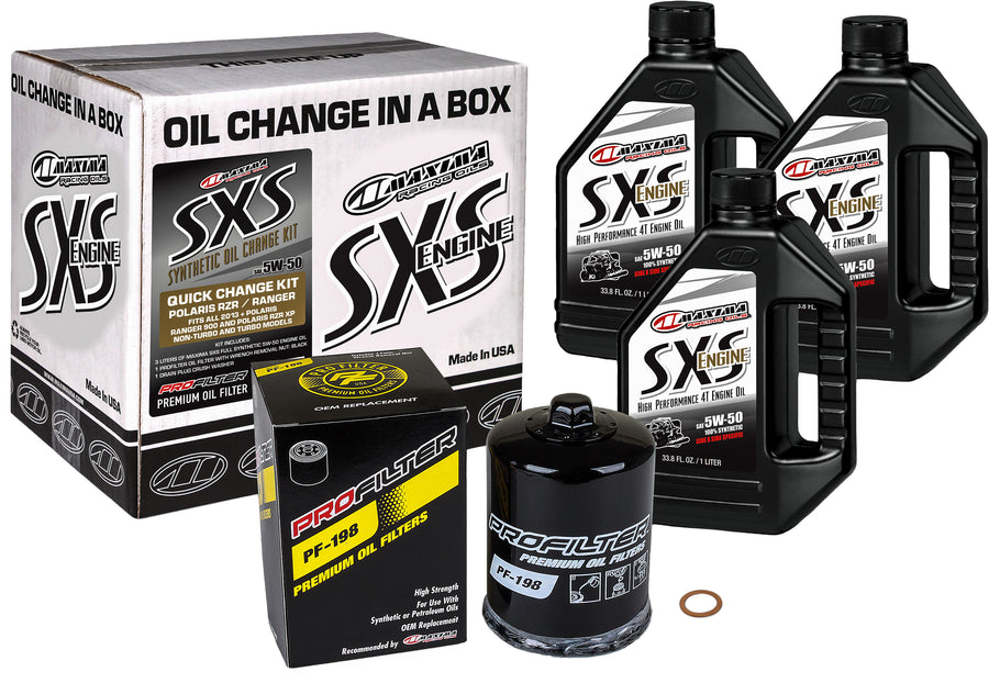 SXS OIL QUICK CHANGE KIT 5W50 WITH BLACK OIL FILTER | 90-189013